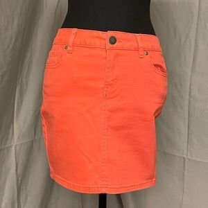 ASTOR Denim Coral Cotton Blend Mini Skirt - Casual Summer Style